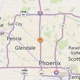 Florida Career College UEI College Phoenix Location Map - City View