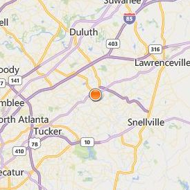Gwinnett College Lilburn Location Map - City View