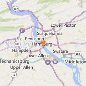Harrisburg University of Science and Technology Location Map - City View