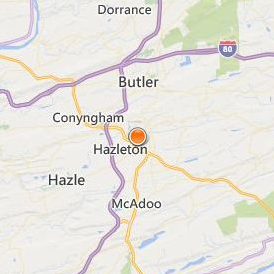 Hazleton Area Career Center Location Map - City View