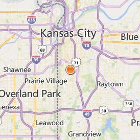House of Heavilin Beauty College Kansas City Location Map - City View
