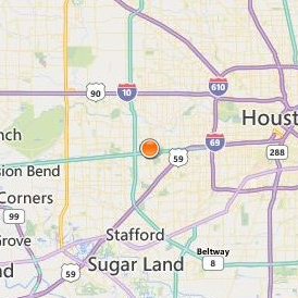 Houston Training Schools Gessner Location Map - City View