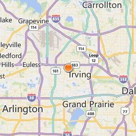 Tint School of Makeup and Cosmetology Irving Location Map - City View