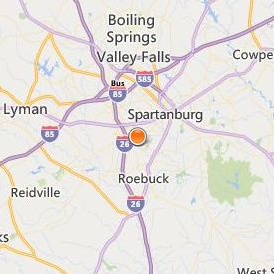 Kenneth Shuler School of Cosmetology Spartanburg Location Map - City View