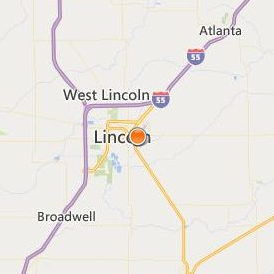 Lincoln Christian University Location Map - City View