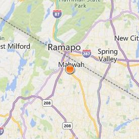 Lincoln Technical Institute Mahwah Location Map - City View