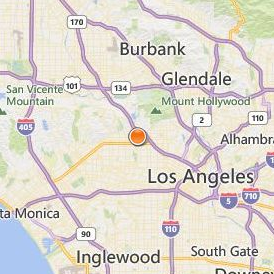 Los Angeles Film School Location Map - City View