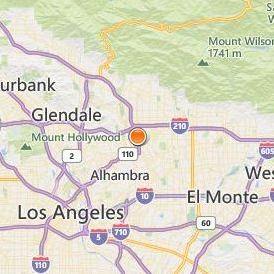 Los Angeles College of Music Location Map - City View