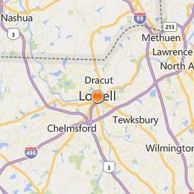 Lowell Academy Hairstyling Institute Location Map - City View