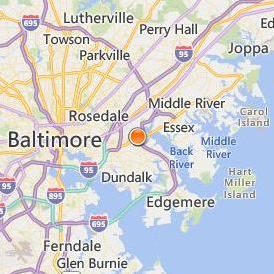 Maryland Beauty Academy of Essex Location Map - City View
