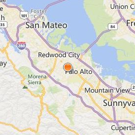 Menlo College Location Map - City View