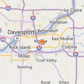 Midwest Technical Institute Moline Location Map - City View