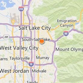 Midwives College of Utah Location Map - City View