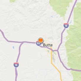 Montana Tech of the University of Montana Location Map - City View