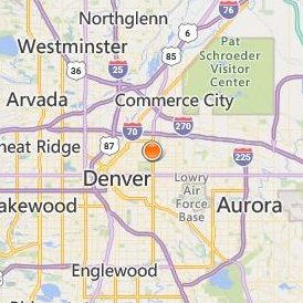 Montessori Education Center of the Rockies Location Map - City View