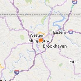 Morgantown Beauty College Location Map - City View