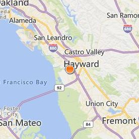 Unitek College Hayward Location Map - City View