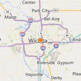 Old Town Barber College Wichita Location Map - City View