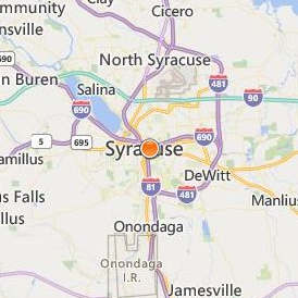 Onondaga School of Therapeutic Massage Syracuse Location Map - City View