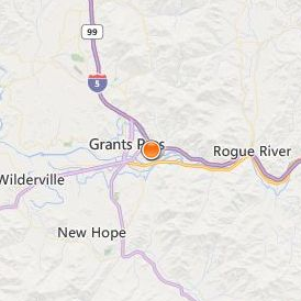 Phagans Grants Pass College of Beauty Location Map - City View