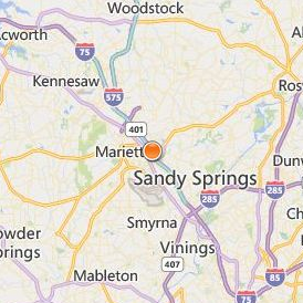 Toni & Guy Hairdressing Academy Atlanta Location Map - City View