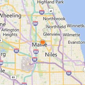 Rosel School of Cosmetology Location Map - City View