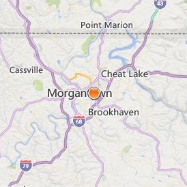 Ross Medical Education Center Morgantown Location Map - City View