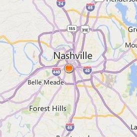SAE Institute of Technology Nashville Location Map - City View