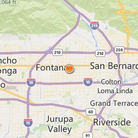 Salon Success Academy Fontana Location Map - City View