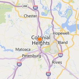 Southside Regional Medical Center Professional Schools Location Map - City View