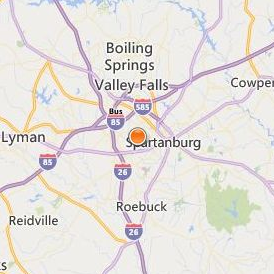 Spartanburg Methodist College Location Map - City View