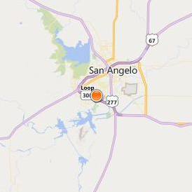 Texas College of Cosmetology San Angelo Location Map - City View