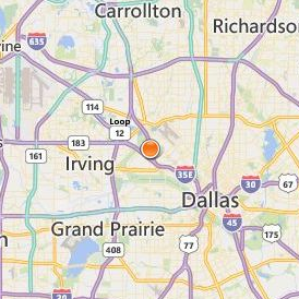 The College of Health Care Professions Dallas Location Map - City View