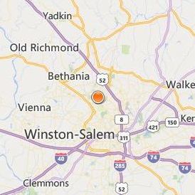 The Hair Design School Winston Salem Location Map - City View