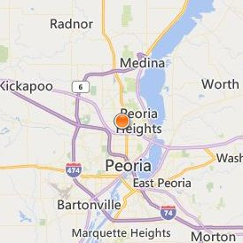 Tricoci University of Beauty Culture Peoria Location Map - City View