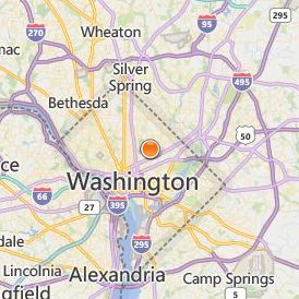 Trinity Washington University Location Map - City View