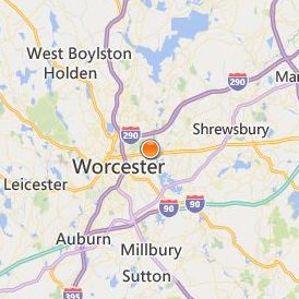 University of Massachusetts Medical School Worcester Location Map - City View
