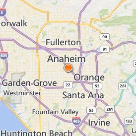 West Coast University Orange County Location Map - City View