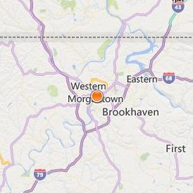 West Virginia Junior College Morgantown Location Map - City View