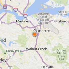 Carrington College Pleasant Hill Location Map - City View